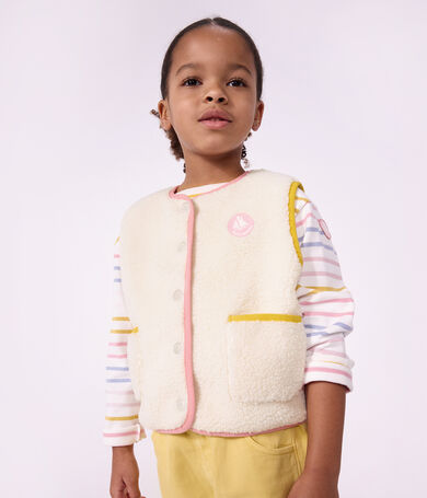 Kinder-Weste aus einfarbigem Sherpa