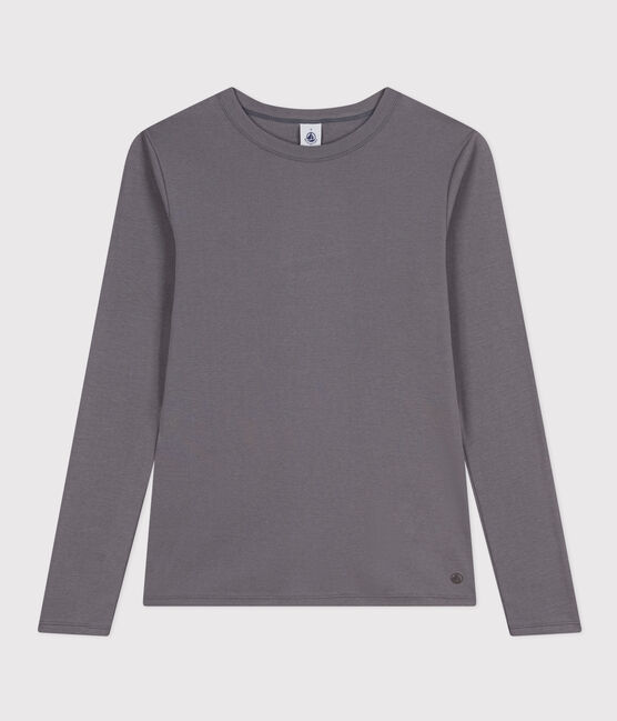 T-Shirt L’ICONIQUE aus Baumwolle mit rundem Ausschnitt für Damen grau BONGRIS