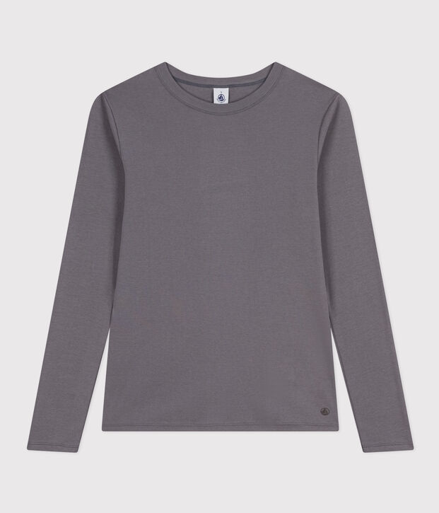 T-Shirt L&rsquo;ICONIQUE aus Baumwolle mit rundem Ausschnitt f&uuml;r Damen grau