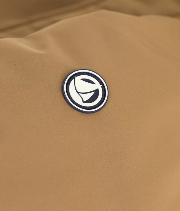 Kinder-Parka halblang und einfarbig braun