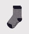 Antirutsch-Socken für Babys blau SMOKING/weiss MARSHMALLOW