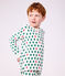 Kinder-Pyjama aus gemustertem Nicki weiss/vielfarbig