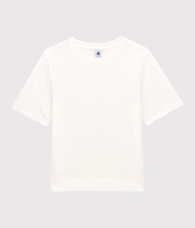 Damen-T-Shirt DAS BOXY DOPPELJERSEY weiss