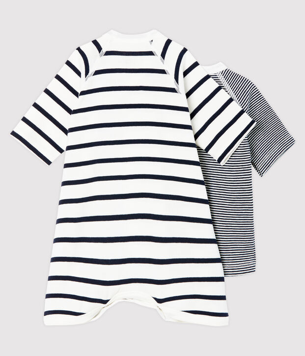 Set mit Kimono Body und Babyj&auml;ckchen aus Rippstrick vielfarbig