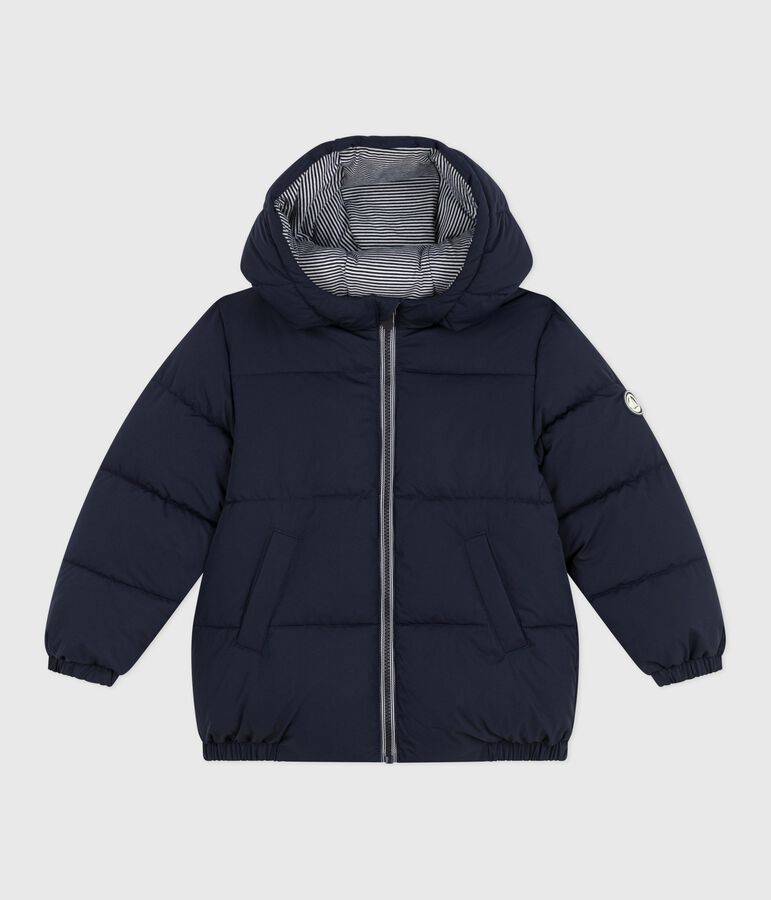 Einfarbige Kinder-Winterjacke blau