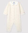 Fußloser Baby-Strampler aus Bio-Baumwolle mit Polka-Dot-Muster für Mädchen weiss MARSHMALLOW/weiss MULTICO