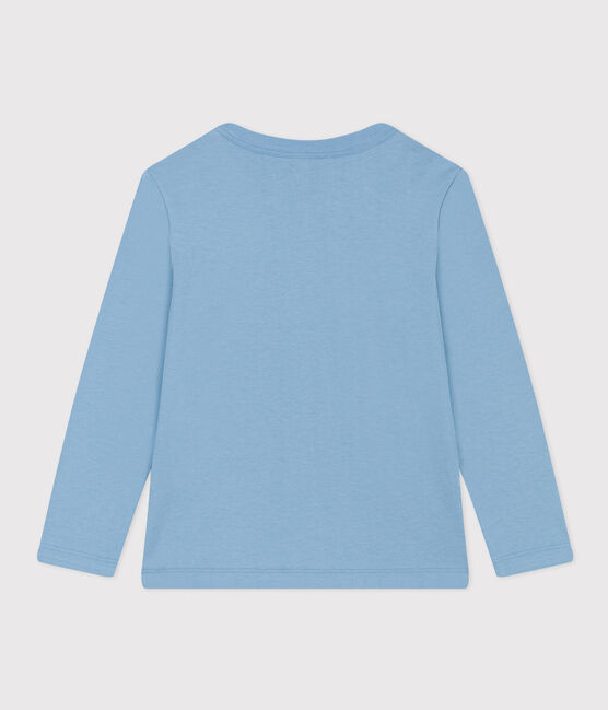 Langärmeliges T-Shirt aus Baumwolle für Kinder Mädchen/Jungen blau AZUL