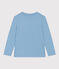 Langärmeliges T-Shirt aus Baumwolle für Kinder Mädchen/Jungen blau AZUL