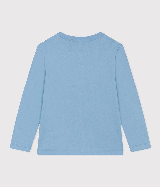 Lang&auml;rmeliges T-Shirt aus Baumwolle f&uuml;r Kinder M&auml;dchen/Jungen blau