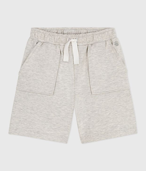 Kinder-Bermudashorts aus einfarbiger Baumwolle BELUGA CHINE