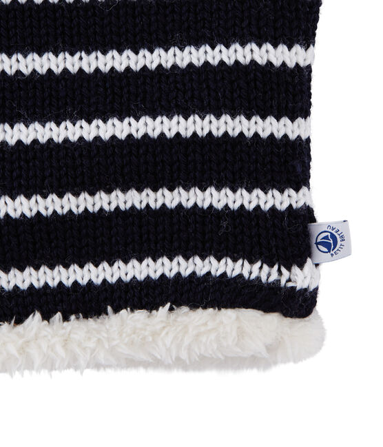 Kinder-Schlauchschal, unisex blau SMOKING/weiss MARSHMALLOW