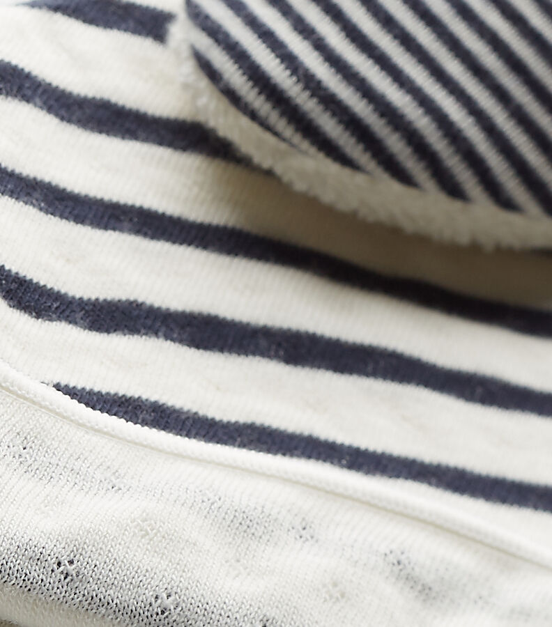 Set aus Baby-M&uuml;tze und -Schuhen f&uuml;r Neugeborene weiss/blau