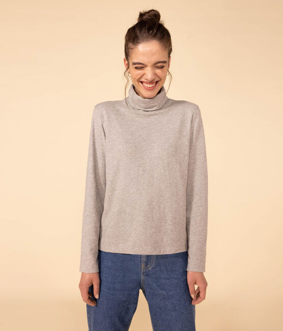 Klassisches Rollkragenshirt aus Baumwolle für Damen  grau CHATON CHINE
