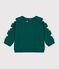 Baby-Kapuzensweatshirt aus einfarbiger Baumwolle mit Stern-Aufn&auml;her TREE