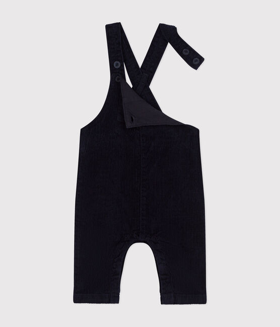Baby-Latzhose aus Cord blau SMOKING