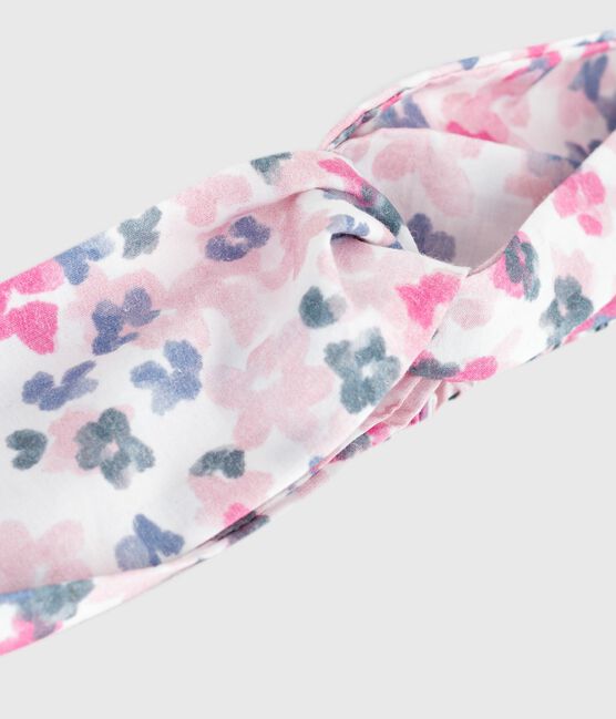 Kinder-Stirnband aus Popeline mit Blumenmuster MILK/ MULTICO