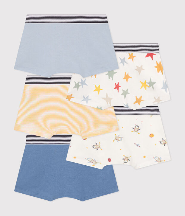 5er-Set Kinder-Boxershorts aus Baumwolle mit Sternen vielfarbig
