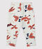 Baby-Hose aus Molton mit Tieraufdruck beige MONTELIMAR/weiss MULTICO