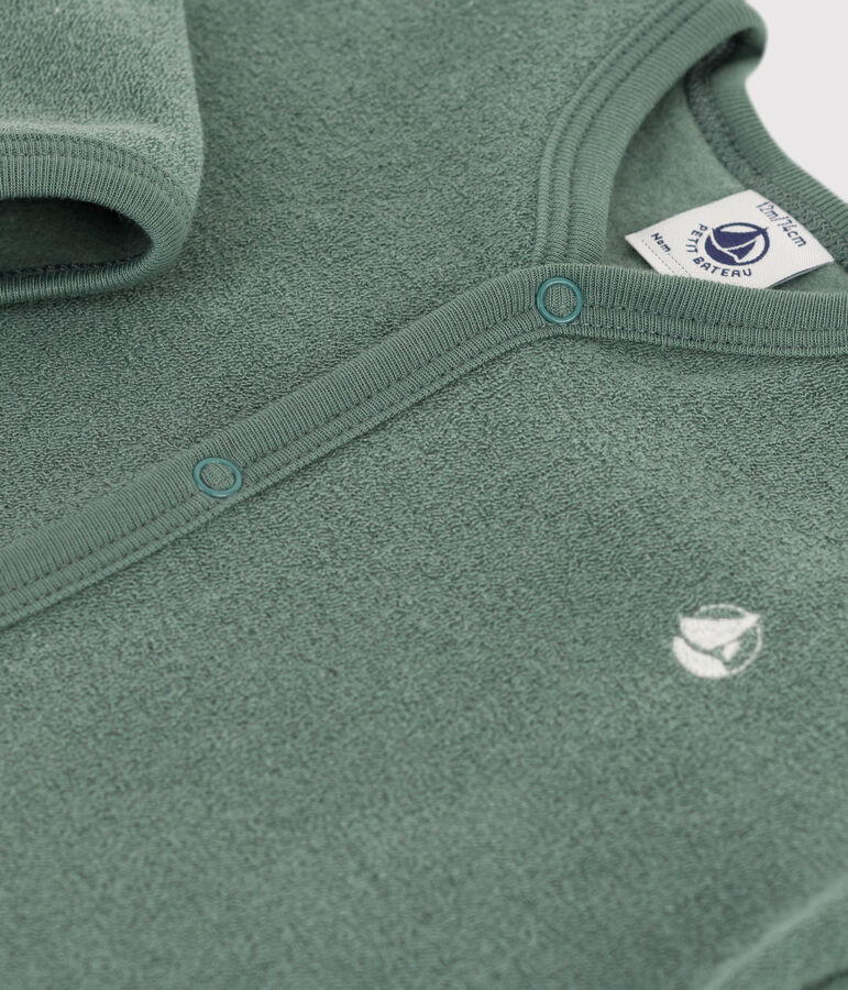 Baby-Strampler aus Frottee gr&uuml;n VALLEE