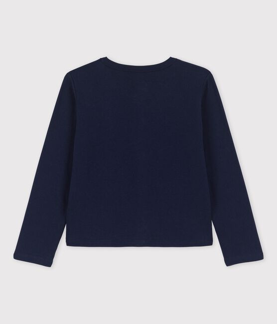 Cardigan aus Bio-Baumwolle für Mädchen blau SMOKING