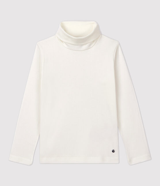 Kinder-Unterziehpullover aus Baumwolle für Mädchen / Jungen weiss MARSHMALLOW