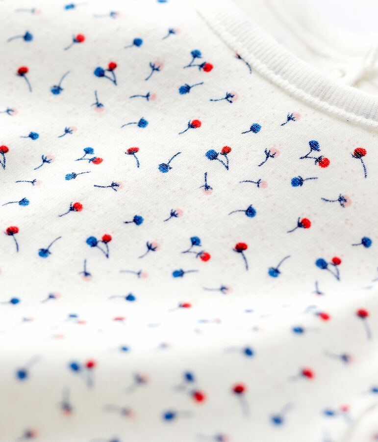 Baby-Bluse aus Baumwolle. weiss/vielfarbig