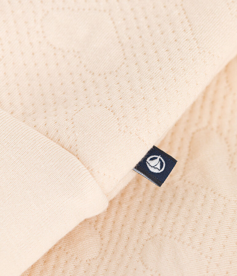 Baby-Cardigan aus gestepptem Doppeljersey naturfarben