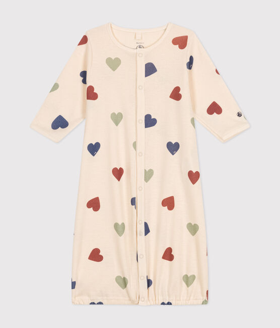 Baby-Kombi-Overall aus Baumwolle mit Herzmotiv weiss AVALANCHE/ MULTICO
