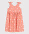 Ärmelloses Kinder-Kleid aus bedruckter Baumwolle orange ABRICOT/ MARSHMALLOW