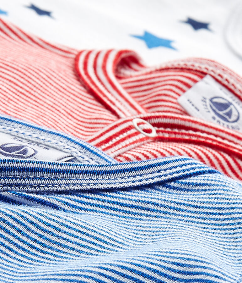 Baby-Jungen-Strampler im 3er-Set weiss LOT