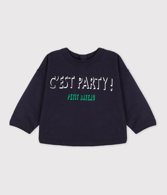 Baby-Sweatshirt aus Baumwolle blau SMOKING