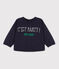 Baby-Sweatshirt aus Baumwolle blau SMOKING