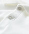 Langärmliger Baby-Body mit Polokragen für Jungen weiss MARSHMALLOW