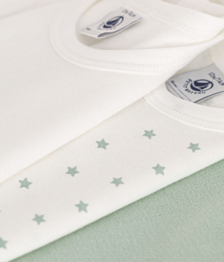 Set aus 3 &auml;rmellosen Baby-Bodys aus Baumwolle vielfarbig