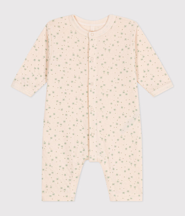 Baby-Overall aus Baumwolle mit kleinen Sternen. naturfarben/vielfarbig