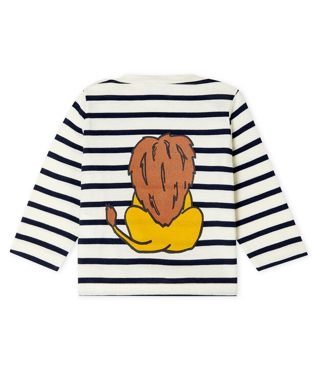 Co-Creation-Streifenshirt f&uuml;r Babys Unisex weiss/blau