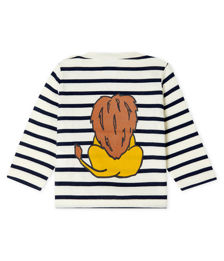 Co-Creation-Streifenshirt f&uuml;r Babys Unisex weiss/blau