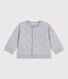 Baby-Cardigan aus einfarbigem festen Baumwollstoff