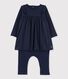 Baby-Leggingkleid aus Samtstrick für Mädchen