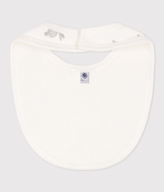 Lätzchen aus Baumwolle weiss MARSHMALLOW/grau SOURICEAU