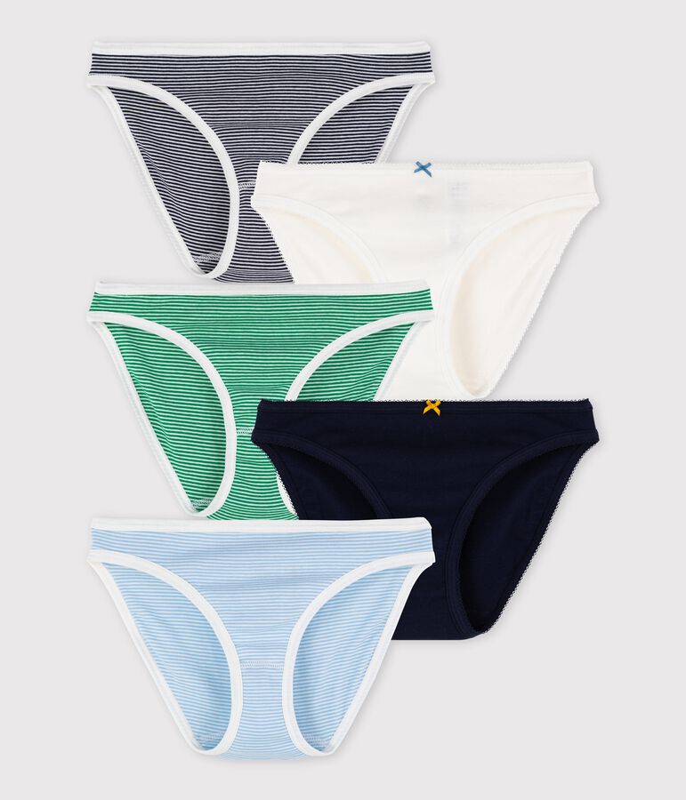 Multipack mit 5 Damen-Slips aus Baumwolle vielfarbig