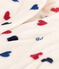Kinder-Morgenmantel aus Fleece weiss AVALANCHE/ MULTICO