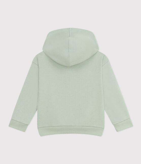 Kapuzen-Sweatshirt mit Reißverschluss aus Molton Kinder/Jungen grün HERBIER