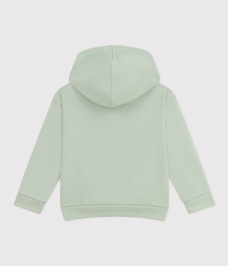 Kapuzen-Sweatshirt mit Rei&szlig;verschluss aus Molton Kinder/Jungen gr&uuml;n