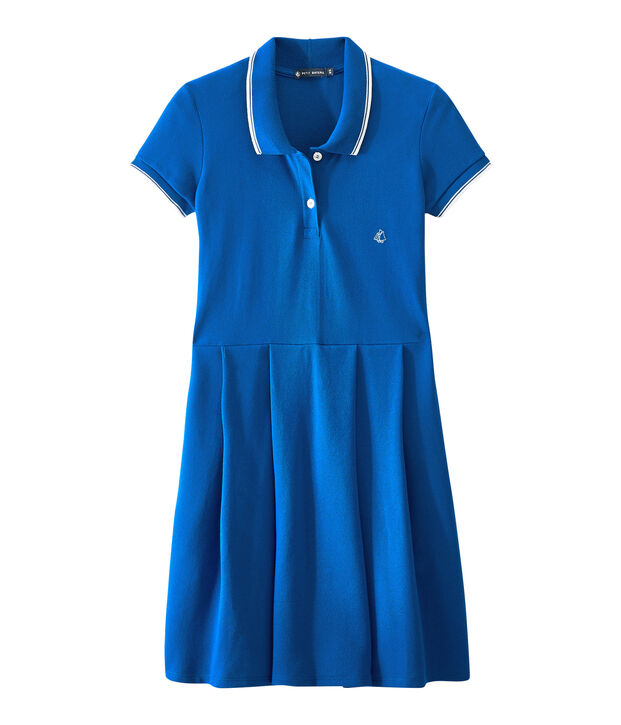 Kleid der Frau inspiriert das klassische polo blau