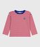 Langärmeliges Kinder-T-Shirt aus Baumwolle mit Streifen rot POMPEI/ MILK