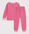 Kinder-Pyjama aus einfarbigem Feincord rosa