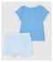 Zweiteiliges Baby-Set aus Bio-Baumwolle in Blau blau EDNA/naturfarben MULTICO