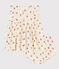 Babykleid mit Bloomers aus bedruckter Baumwollgaze weiss AVALANCHE/ MULTICO