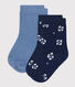 2er-Set Baby-Socken aus geblümter Baumwolle für Mädchen